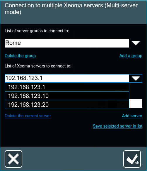 Multiserver mode setup dialog: how to irreversibly erase a server from the list